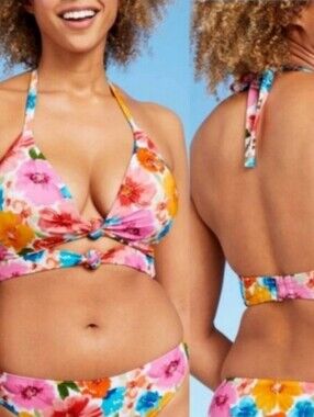 Shade & Shore Longline Double Knot Front BIKINI TOP ONLY